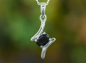 Μενταγιόν με Μαύρο Τουρμαλίνη 7x5mm