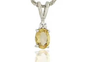 Μενταγιόν με Κίτρινο Χαλαζία (Citrine)