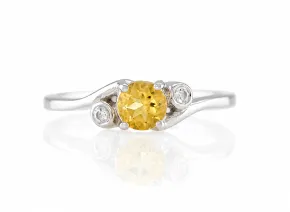 Δαχτυλίδι με Κίτρινο Χαλαζία (Citrine)